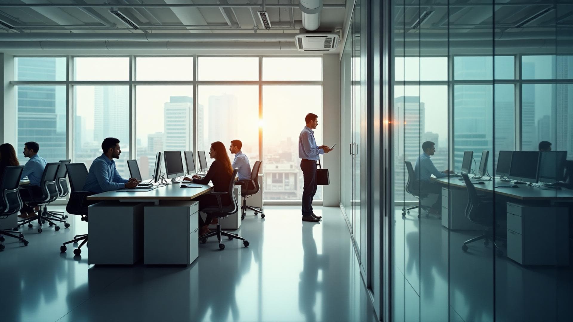 Professional chartered accountant office environment